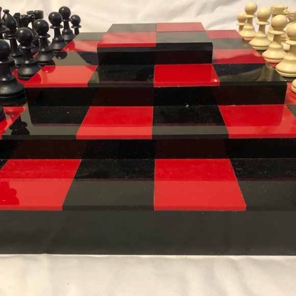 One of a Kind 3D Acrylic Chess Set - Picture 4 of 6